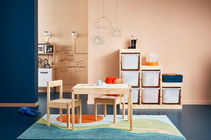 IKEA LATT / STOLIK DLA DZIECI + 2 KRZESŁA MEBLE DZIECIĘCE SOSNA