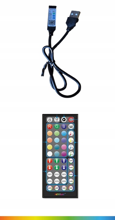 TAŚMA LED 4M RGB USB 5050 do TV Ledy PILOT APLIKACJA ZESTAW PAMIĘC KOLORU