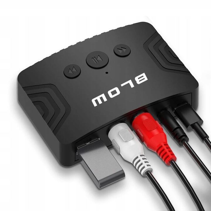 TRANSMITER ODBIORNIK BLUETOOTH 5.3 AUX MINIJACK 3,5mm USB-C 2xRCA