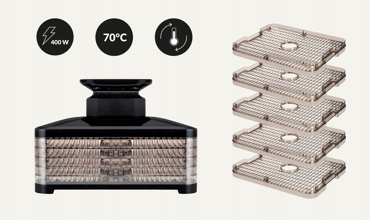 Suszarka spożywcza DUŻA Suszarka do grzybów owoców żywności 5sit TIMER