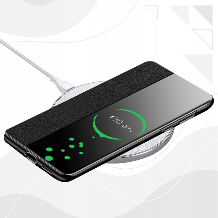 Etui do Samsung Galaxy S24 Ultra, SMART VIEW Case + SZKŁO 9D NA CAŁY EKRAN