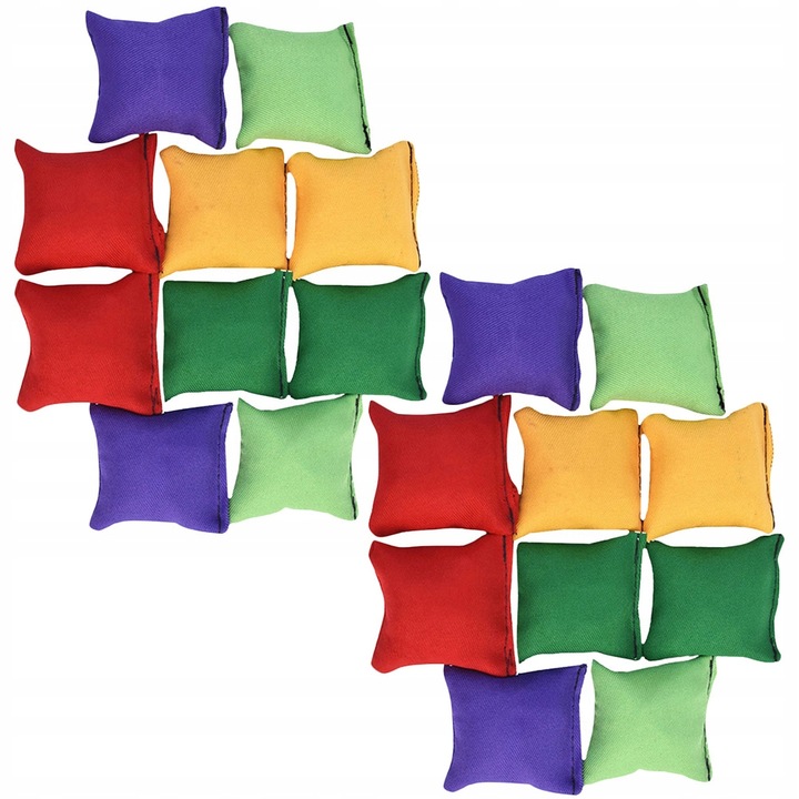 Zestaw do rzutek dla dzieci - 20 woreczków, zabawa w domu i na dworcu!