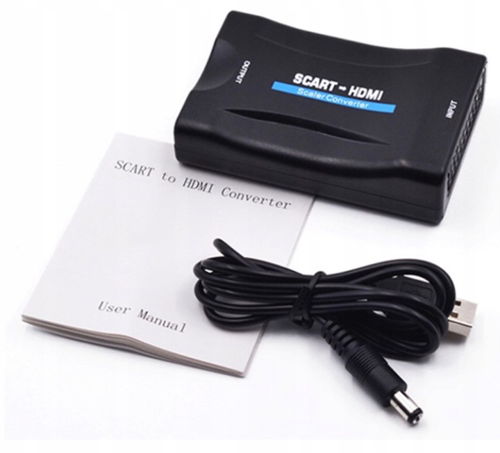 ADAPTER KONWERTER SCART DO NA HDMI AV EURO SCART-HDMI FULL HD