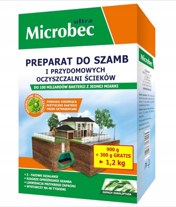 BIO MICROBEC Ultra 10 x MOCNIEJSZY BAKTERIE 1,2 kg