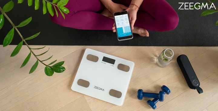 Waga łazienkowa analityczna SMART BIAŁA 17w1 iOS Android BMI do 200 kg