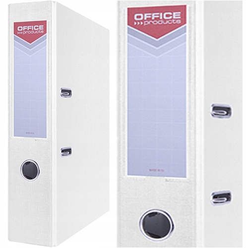 SEGREGATOR A4/75mm OFFICE PRODUCTS Z DŹWIGNIĄ PP BIAŁY 5 SZTUK