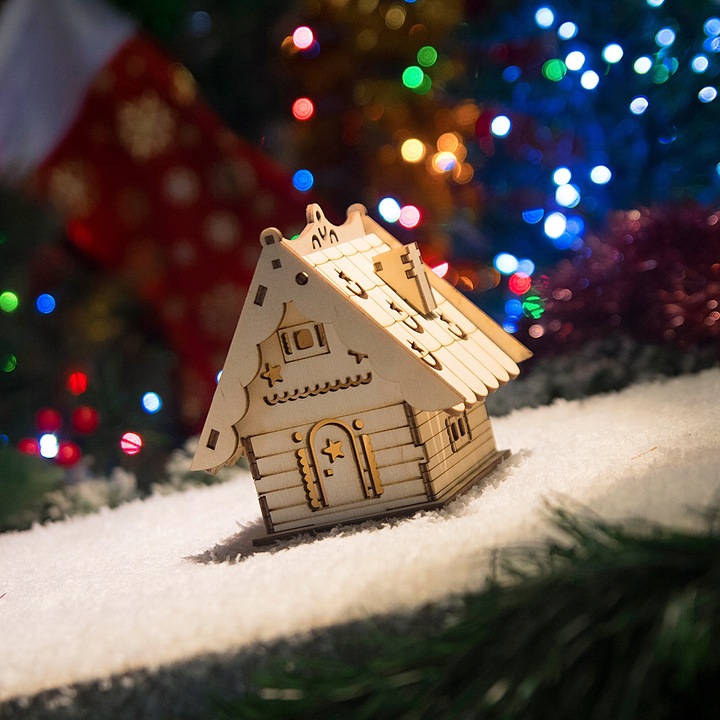 DOMEK LAMPION ŚWIĄTECZNY LED LAMPKA PREZENT DIY