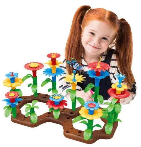 OGRÓD KREATYWNY KWIATY UKŁADANKA KLOCKI 148 SZT.