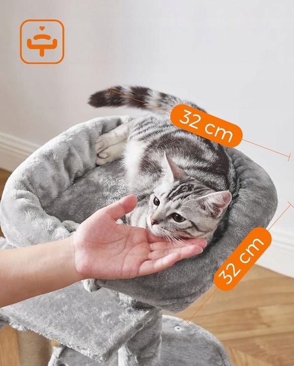 DRAPAK DLA KOTA DOMEK LEGOWISKO SŁUPEK DO DRAPANIA ZABAWKA MYSZKA WIEŻA