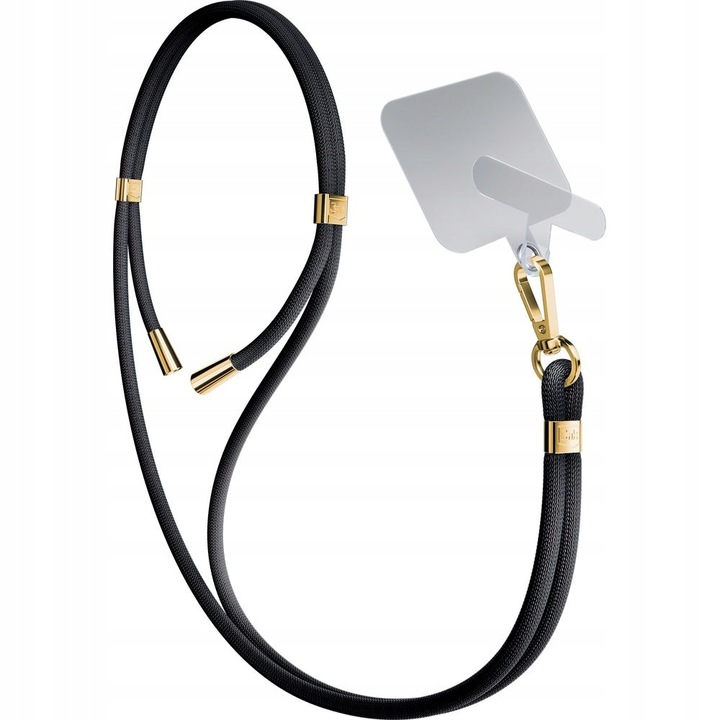 Accessories Black (gold) - 3mk EasyClip Smycz do telefonu regulowana