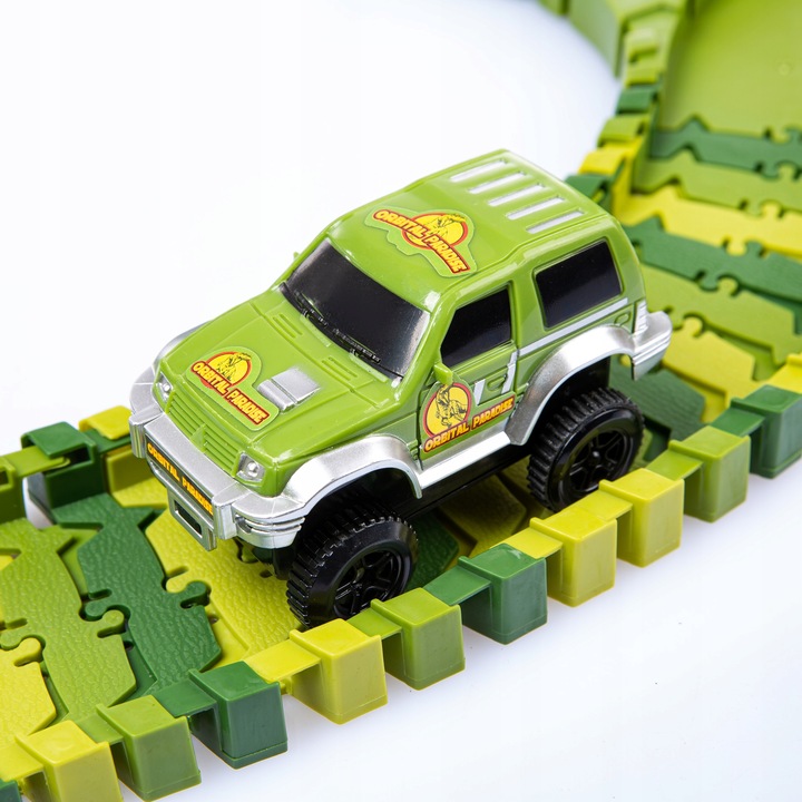 MEGA TOR WYŚCIGOWY PARK DINOZAURÓW MAGIC TRACK 270 elementów, 360cm TOR