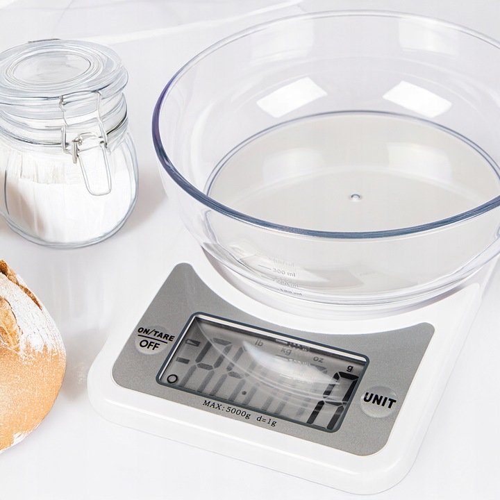 WAGA KUCHENNA ELEKTRONICZNA PRECYZYJNA Z MISĄ LCD ZESTAW 1G / 5KG