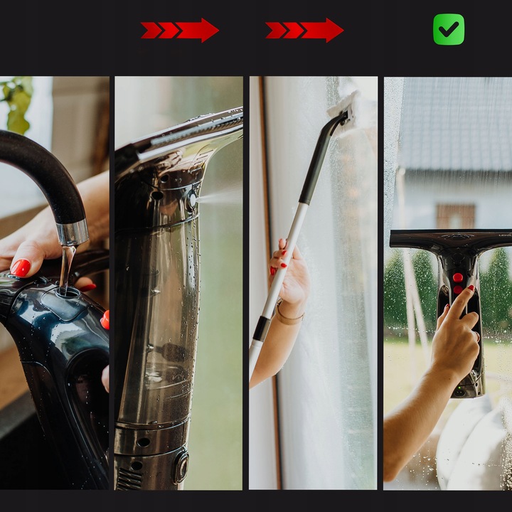 MYJKA DO OKIEN SZYB LUSTER AKUMULATOROWA ZESTAW WYSOKICH SZYB NA