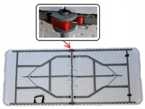 STÓŁ CATERINGOWY SKŁADANY WALIZKA BANKIETOWY OGRODOWY 180 CM WYTRZYMAŁY