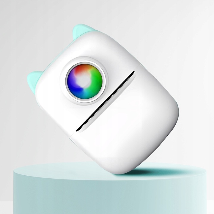 Mini Drukarka Termiczna ORYGINALNY Do Zdjęć Przenośna Kot RGB + 21 GRATISÓW