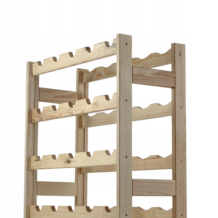 STOJAK REGAŁ NA WINO BUTELKI DREWNIANY 20 BUTELEK PÓŁKA NA ALKOHOL