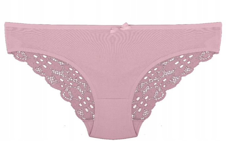 Majtki Koronkowe Bawełniane Wielokolorowe Damskie Figi Wygodne S 7-PAK