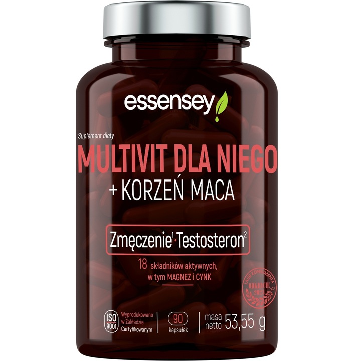 ZESTAW KONCENTRACJA TESTOSTERON ENERGIA Ashwagandha Tribulus Witaminy Maca