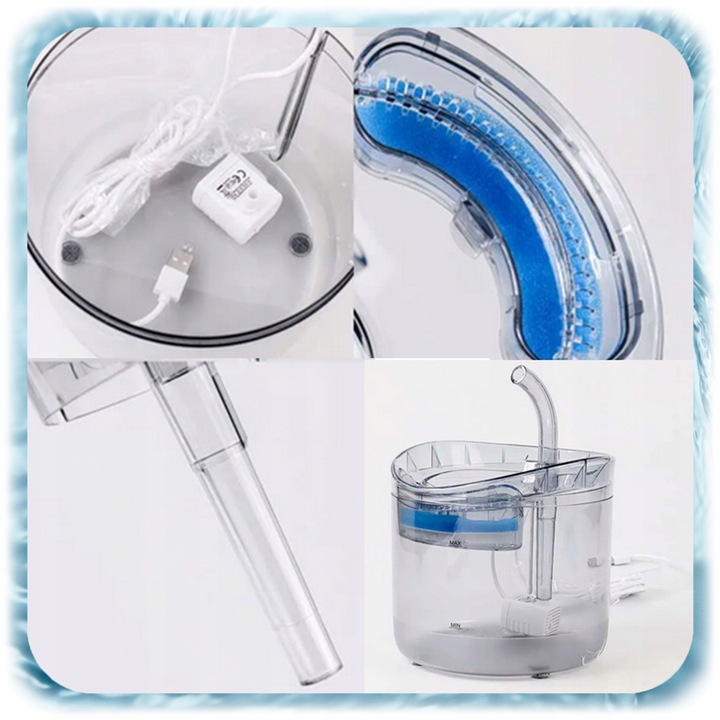 POIDEŁKO FONTANNA DLA KOTA PSA Poidło Automatyczne Miska 1,8L + Filtr