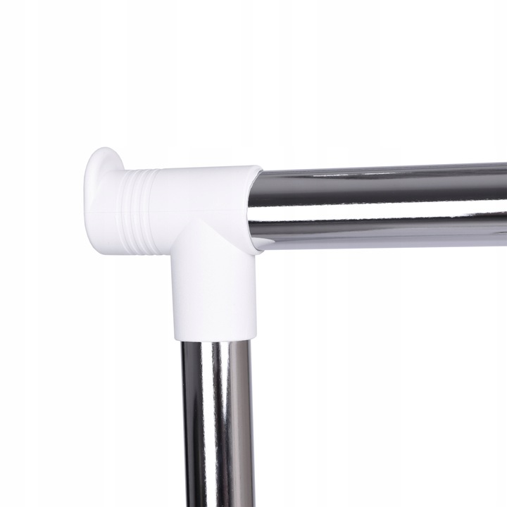 WIESZAK NA UBRANIA BUTY KÓŁKACH STOJĄCY STOJAK SKANDYNAWSKI BIAŁY