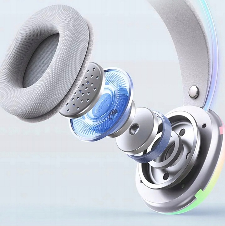 SŁUCHAWKI GAMINGOWE NAUSZNE Z MIKROFONEM RGB PRZEWODOWE ONIKUMA X25 PC USB