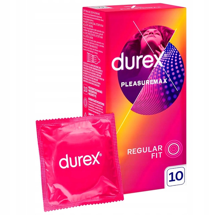 DUREX PLEASUREMAX prezerwatywy z wypustkami i prążkami nawilżane 10 szt.