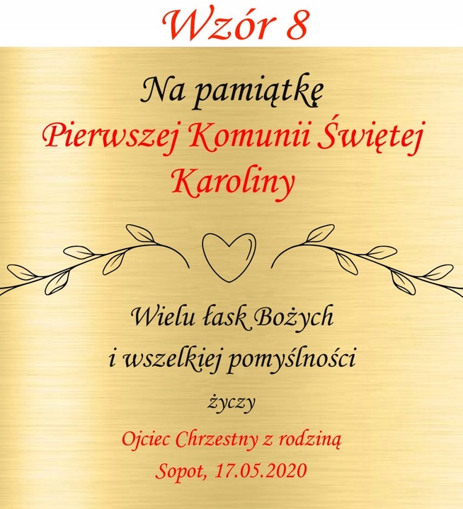 PUDEŁKO PREZENT GRAWER PAMIĄTKA PIERWSZEJ KOMUNII