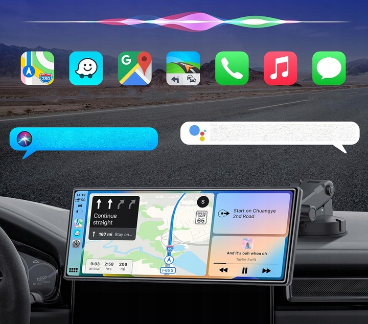 Radio Samochodowe ANDROID Auto AirPlay Mirror Link Ekran 9,3"
