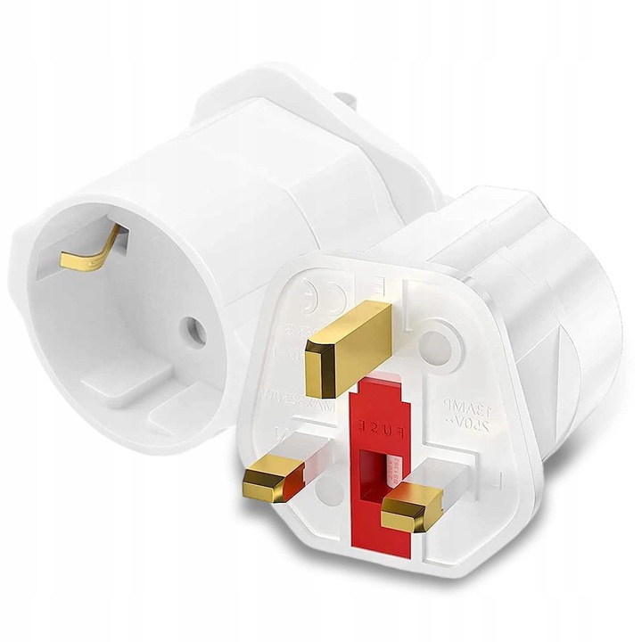 2x Adapter gniazdka EU na UK Dubaj Malta Cypr Emiraty Katar z