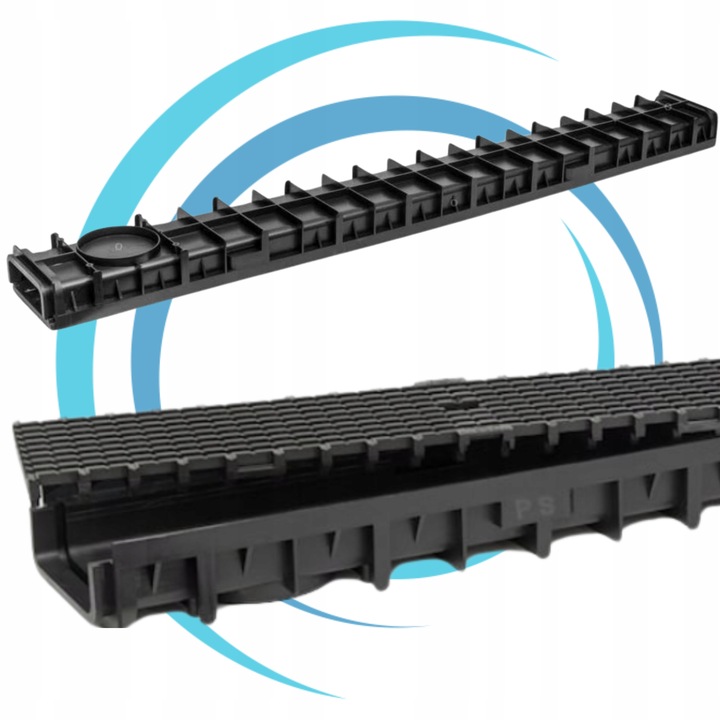 Odwodnienia liniowe A15 z rusztem z tworzywa. Niskie, tarasowe,