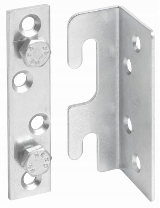 ŁĄCZNIK KĄTOWY DO ŁÓŻKA ZŁĄCZE MEBLOWE BLACHA KĄTOWNIK- 8 ELEMENTÓW+