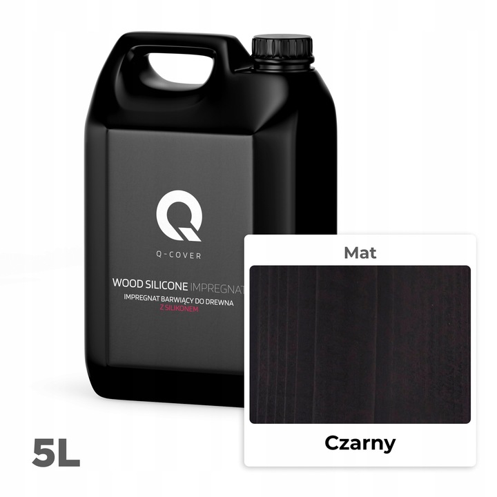 IMPREGNAT DO DREWNA BARWIĄCY FARBA Z SILIKONEM 2w1 ALTANA KOLOR CZARNY 5L