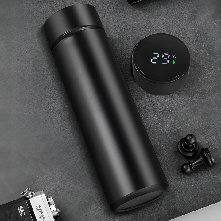 KUBEK TERMICZNY TERMOS LED 500ml NA KAWĘ HERBATĘ DOTYKOWY DO SAMOCHODU PRO