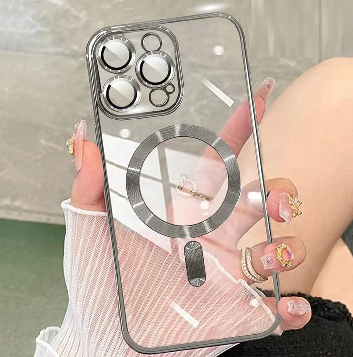 Etui do iPhone 16 Pro tytan szary natural case do MagSafe ochrona aparatów