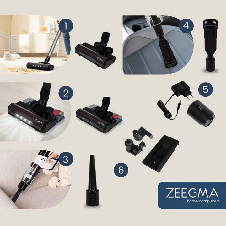 ODKURZACZ BEZPRZEWODOWY PIONOWY RĘCZNY BEZWORKOWY LEKKI MOP MOPUJĄCY 3 w 1