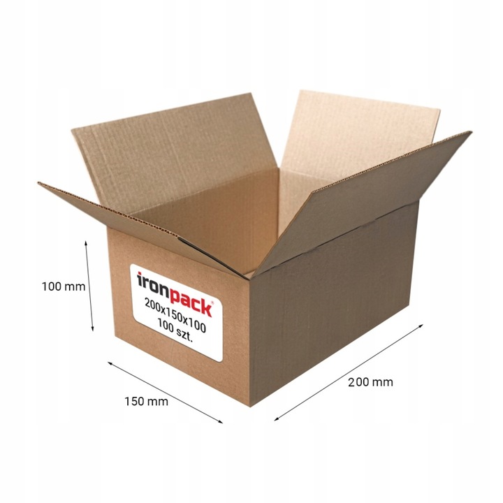 KARTON 200x150x100 mm Pudło Karton Klapowy 100szt