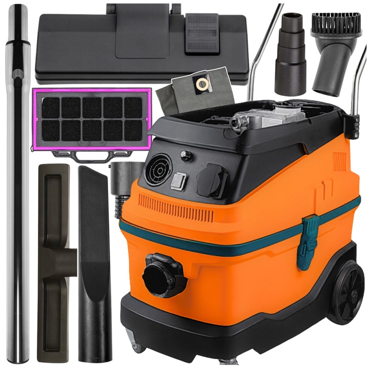 ODKURZACZ PRZEMYSŁOWY BEZWORKOWY Z OTRZĄSACZEM DO GIPSU MOKRO DUŻY