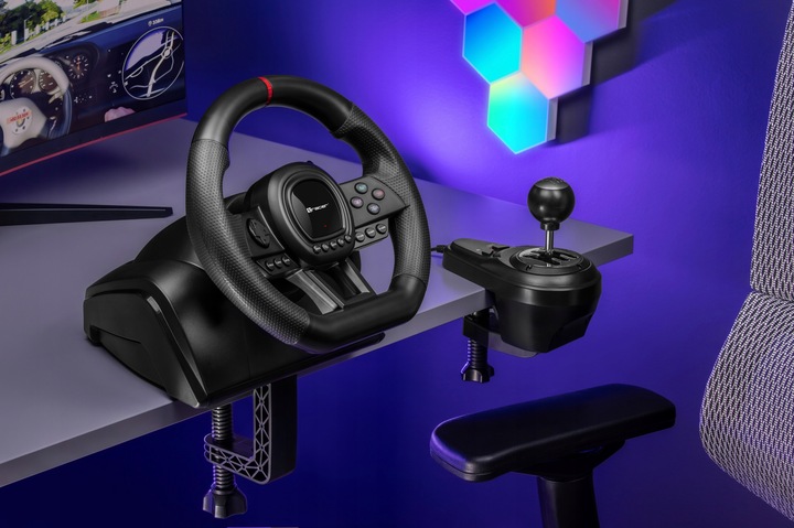 Kierownica 6w1 PC PS4 PS3 XBOX ONE 360 SWITCH PEDAŁY BIEGI TRACER SimRacer