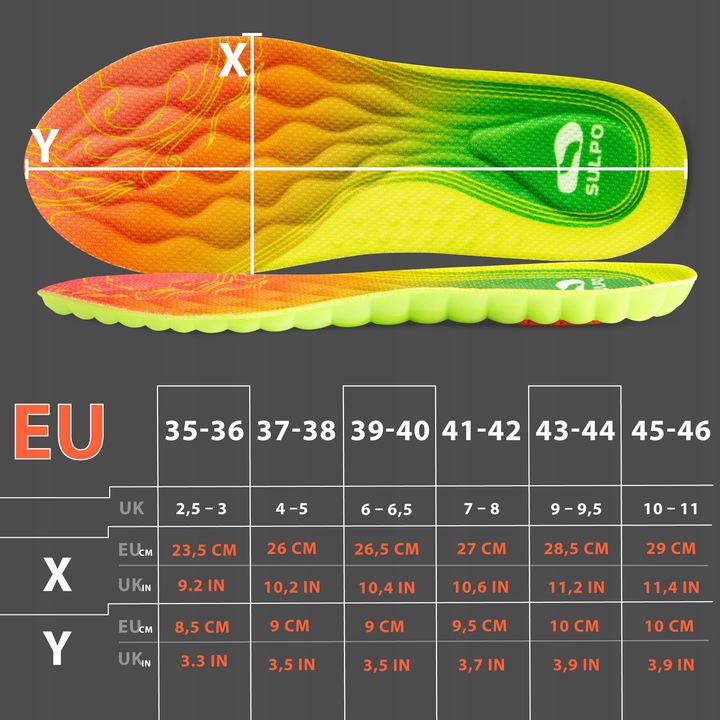 Wkładki do obuwia roboczego SULPO - pianka, oddychające, wygodne