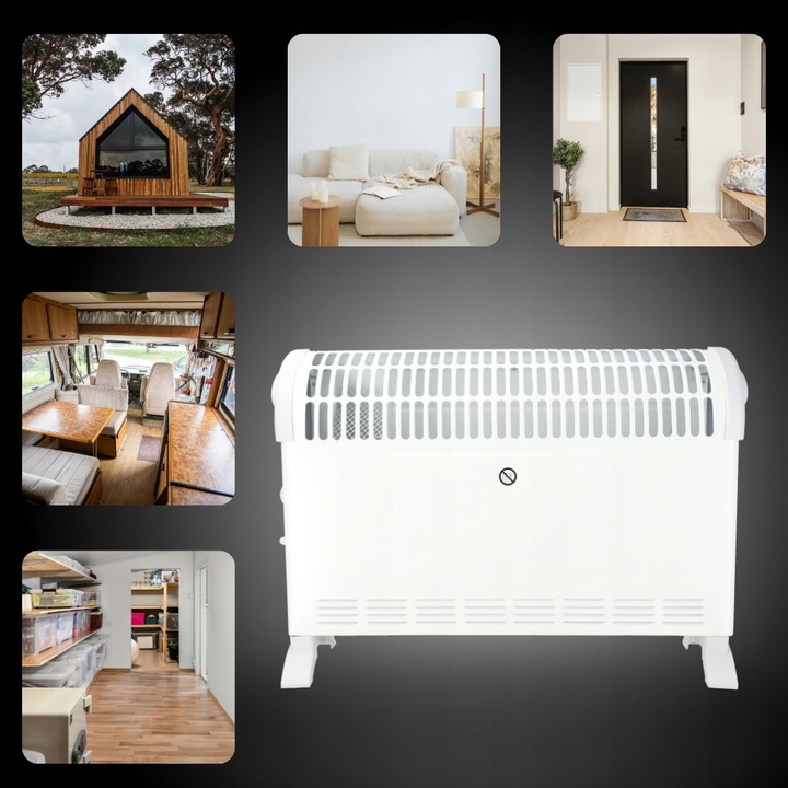 Grzejnik elektryczny Konwektorowy 2000W Energooszczędny Nawiew Termostat