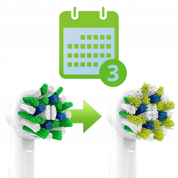 4x Końcówka do szczoteczki ORAL-B EB50RB Cross Action White