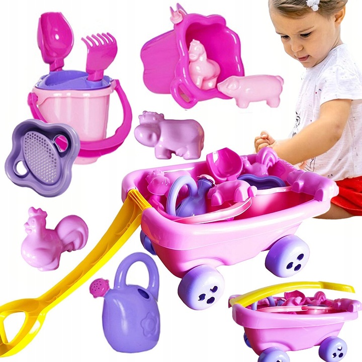 WÓZEK WÓZECZEK TACZKA + FOREMKI DLA MALUSZKA PL DZ