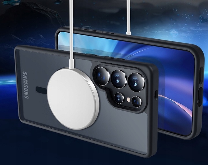 Etui CASE do Samsung Galaxy S25 ULTRA MAGNETYCZNE MATOWE WZMACNIANE 2xSZKŁO