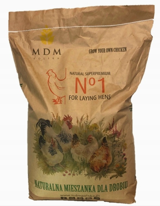 Naturalna karma dla kur niosek Szczęśliwa kurka Z ZIOŁAMI 20 kg MDM