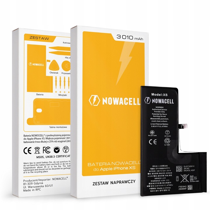 Bateria NOWACELL do iPhone XS- większa pojemność
