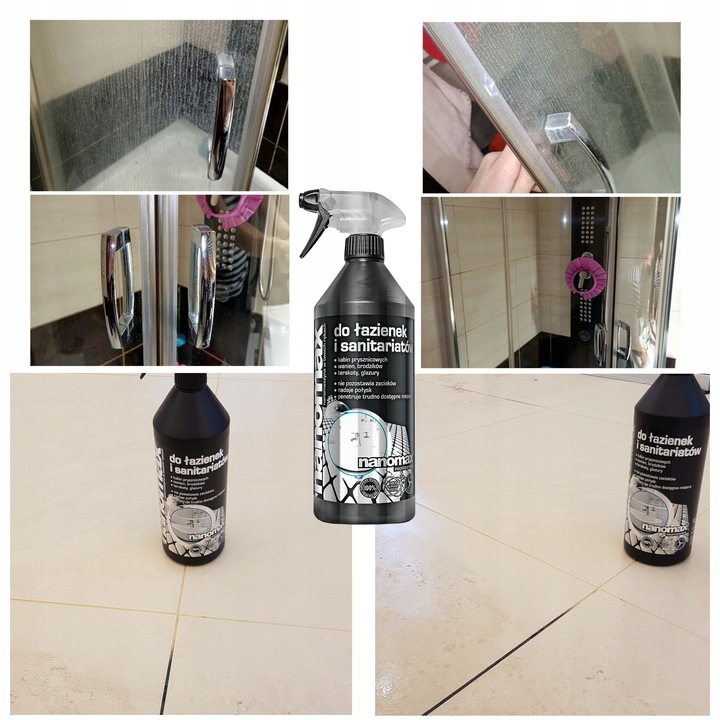 Nanomax do mycia kabin prysznicowych i łazienek 1L