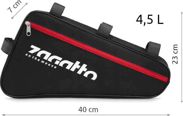 Sakwa na rower sakwa rowerowa pod ramę torba rowerowa duża pojemna ZAGATTO