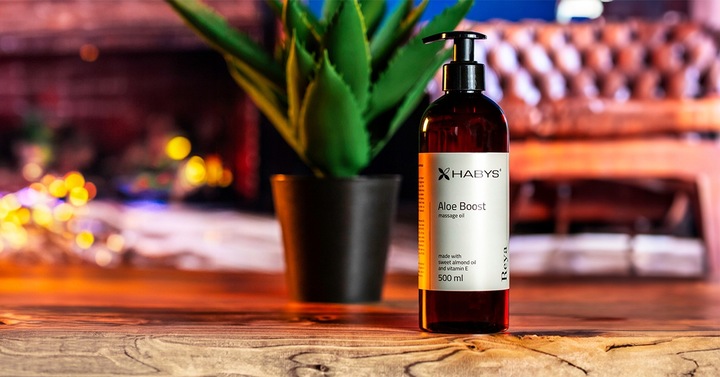 OLEJEK DO MASAŻU REYA ALOE BOOST 500 ML WITAMINA E UJĘDRNIA NAWILŻA HABYS