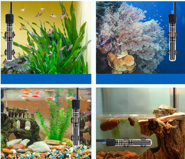 GRZAŁKA DO AKWARIUM 300W Z TERMONSTATEM + TERMOMETR LCD 150-300 LITRÓW