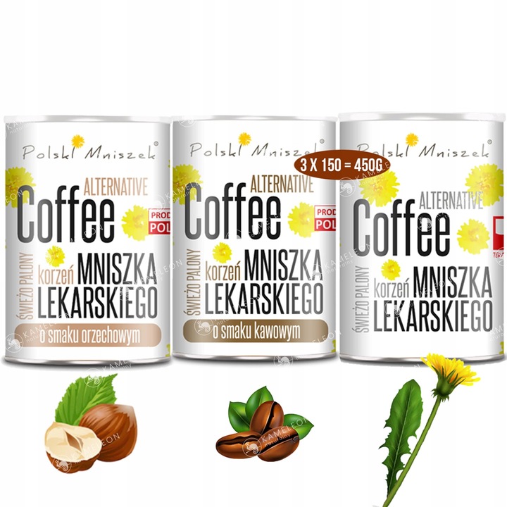 KAWA Z MNISZKA Zestaw: Naturalna + Orzechowa + Kawowa 3szt x 150G 0,45KG
